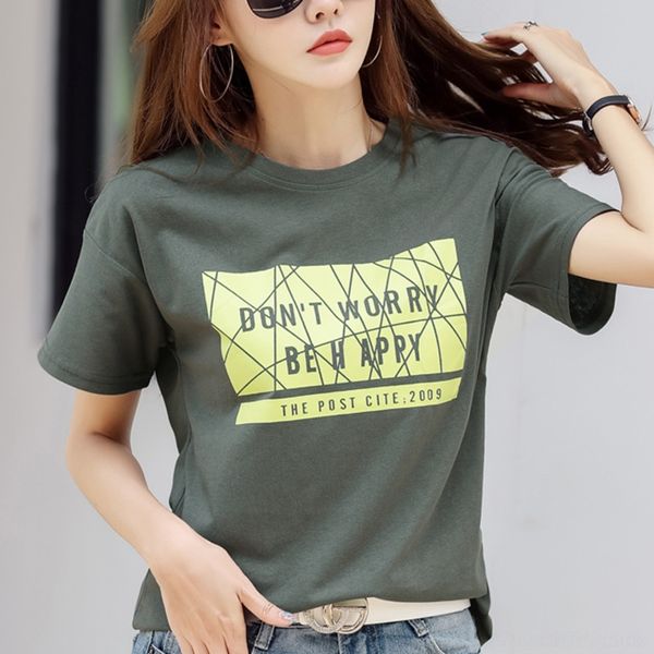 

hz2dm свободно bottomt футболку хлопок сверху новый летний 163large короткий рукав футболки женщин 2019 женщин универсален половина рукав св, White