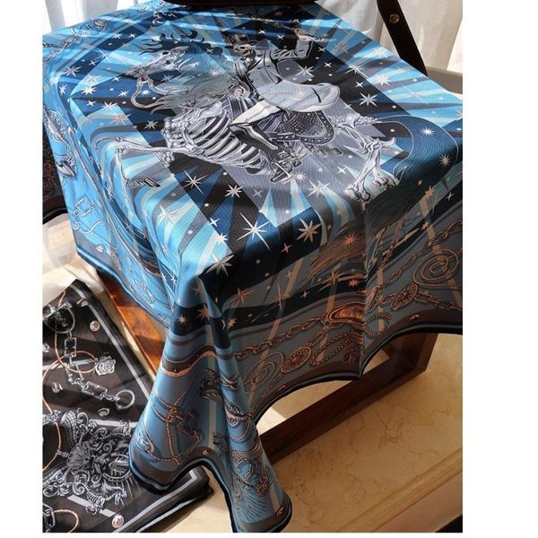 

scarves double side prints 100% silk scarf shawl square, Blue;gray