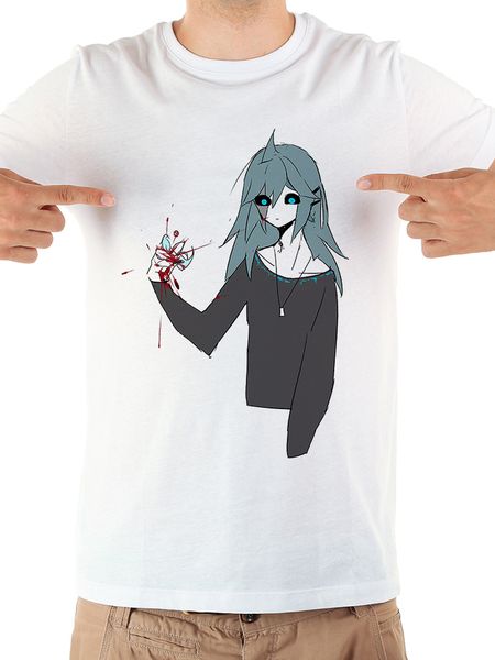 

sally face funny summer new arrival white short sleeve casual cool fashion cartoon sport hooded sweatshirt hoodie t shirt