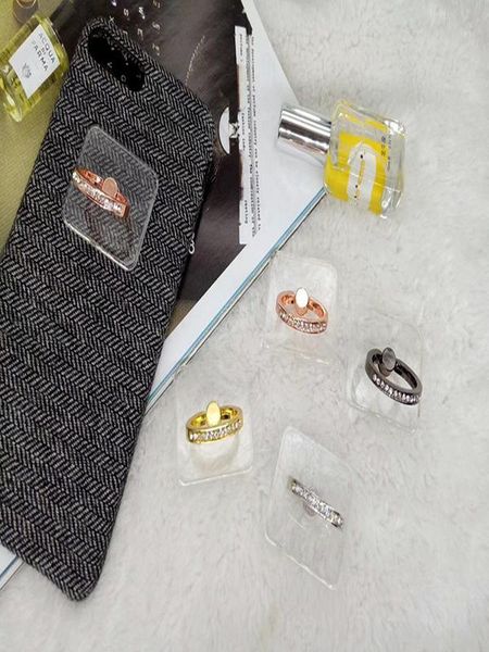 

360 degree mount holder transparent mobile phone stand grip diamond ring for phone support desk cell phone wmtmuk