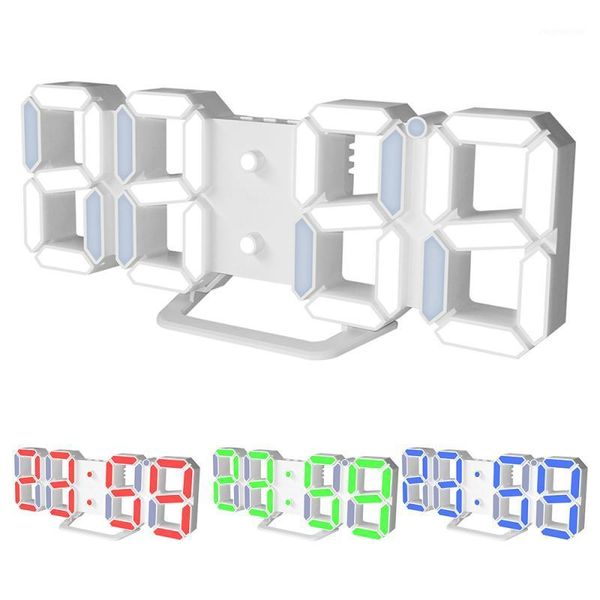 

other clocks & accessories 3d led digital clock snooze bedroom desk alarm hanging wall 12/24 hour calendar home decor gift1
