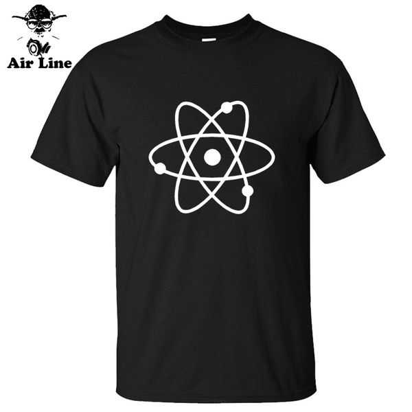 

новая мода наука atom new cool geek nerd mens сыпучие fit t shirt мужчины с коротким рукавом футболки лучшие тис спорта толстовка с капюшоно
