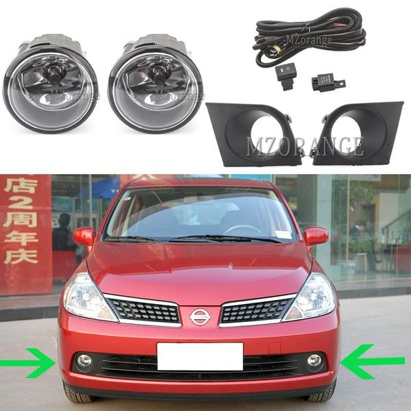 

fog lights for tiida latio 2005-2008 headlights headlight led halogen fog light frame wiring grille harness switch kit