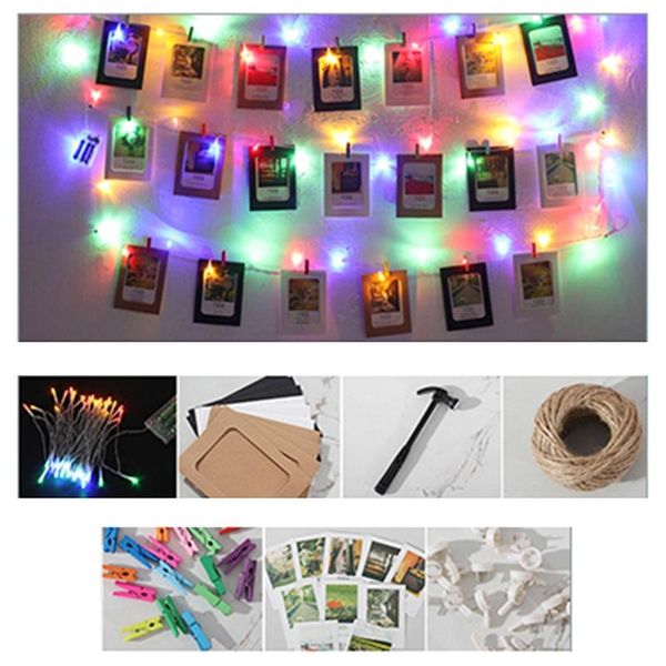 

creative simple modern room wall p frame ins rope combination decorative wall clip