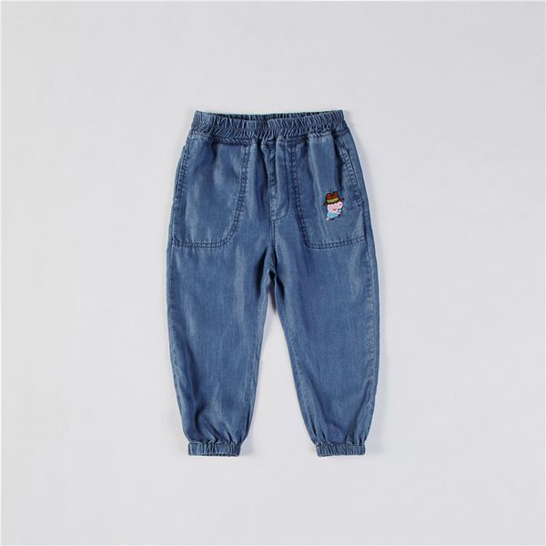 

2020 new boys girl jeans pants excellent quality cotton casual children trousers baby toddler comfortable kids clothes clothing, Blue