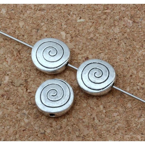 

mic 200pcs antique silver alloy antique silver aalloy round shape swirl spacer beads 10 mm diy jewelry d34 ontdo, Bronze;silver