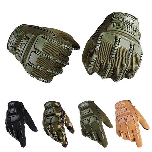 

camouflage tactical full finger outdoor military army sports hiking fishing gloves car accessories, Blue;gray