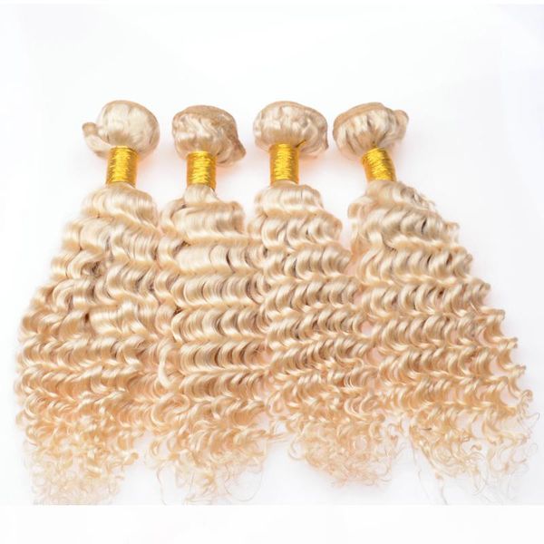 

good quality virgin brazilian kinky curly hair 3 bundles lot russian blonde curly human hair weave 613 curly hair extensions, Black