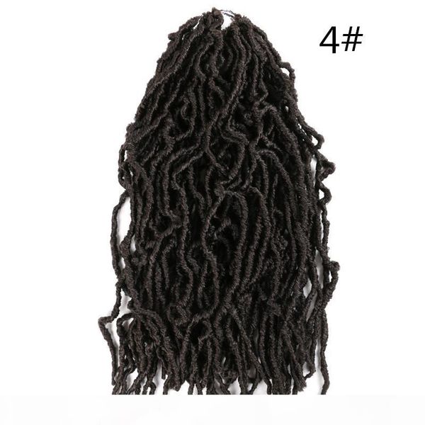 

shanghair goddess nu locs soft crochet hair braids 18 inch faux locs curly synthetic hair 90g pc pre loop crochet braiding, Black