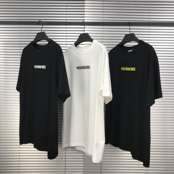 

мужские футболки vtm крупногабаритные high street style letter patch женщин людей с коротким рукавом хлопок tee азии размер zs-xl1, White;black