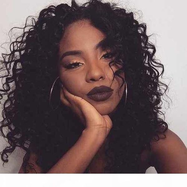 

7a full lace human hair wigs for black women brazilian curly front lace wigs glueless lace front human hair wigs in stock, Black;brown