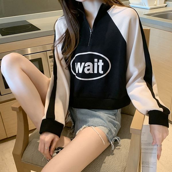 

8t0n2 высокого качества шерстяного clothautumn короткого женского clothautumn высокого стиль 3318 молнии качества шерстяного ленивого коротк, Black