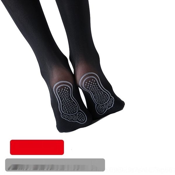 

rihpb mask bo foot steel dispensing plus base silk stockings base fertilizer increase stockings anti silk hook spring and summer tights sock, Black