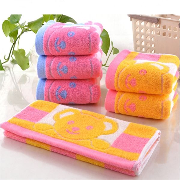 

25x50cm children's cotton towel jacquard cartoon embroidery kindergarten small home bath nursery mini kids towel