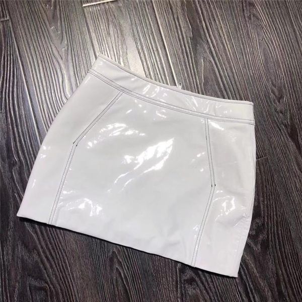 

women real leather skirt lady real leather skirt, Black