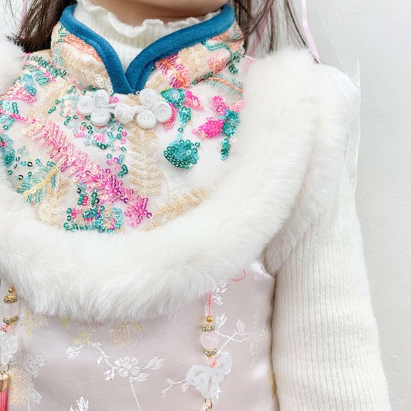 

princs girls' year skirt baby cotton clip drs cheongsam new year's thickened children's wear, Red;yellow