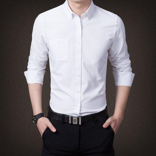 

designer men's shirts korean men slim long sleep dress shirts black friday 2021 deals, Tan;black