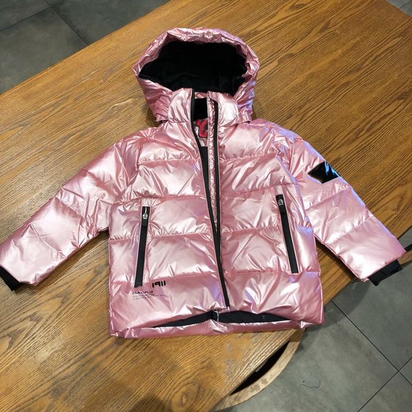 

popular original order 2020 winter korean new glossy childrens down jacket one piece dropshipping, Blue;gray