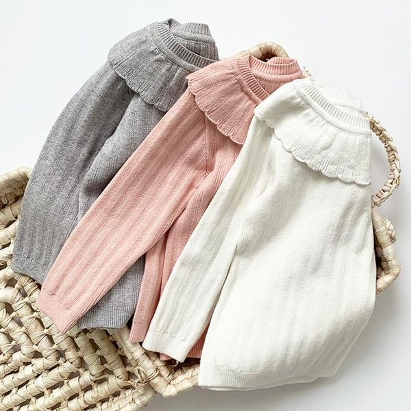 

lovely princess style kids pullover sweaters autumn kids coat baby girls long sleeve knitting pullover sweaters wmtbdi, Blue