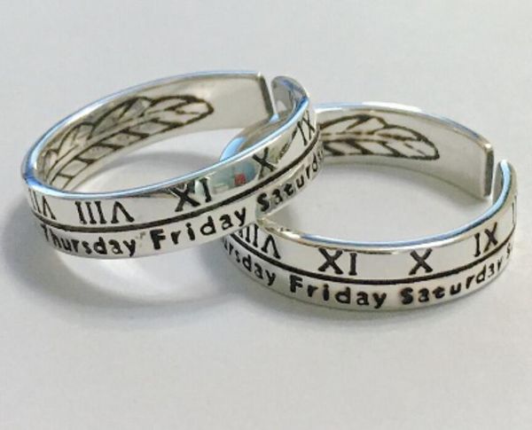 

925 sterling silver rings cuff ring loves rings day european mix and match retro thai silver jewelry