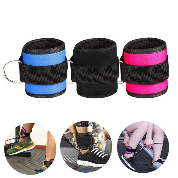 

ankle support 1pcs/2pcs fitness adjustable d-ring straps foot protector gym leg pulley with buckle sports feet guard, Blue;black