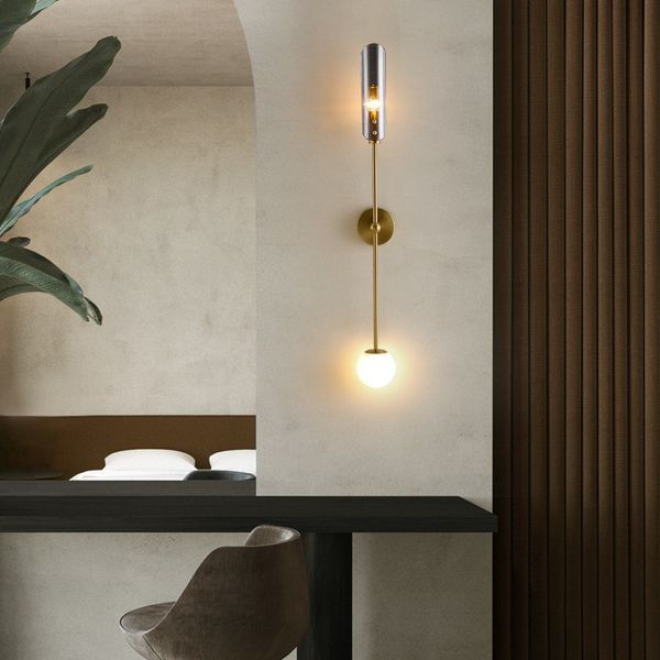 

modern nordic wall lamp led glass luminaire lighting room be creative bathroom headboard spiders minimalist light lamps ft1m