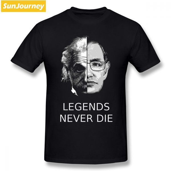 

albert einstein stephen hawking legends never die t shirt hip hop camiseta plus size short sleeve clothes sport hooded sweatshirt hoodie