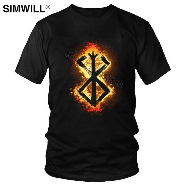 

берсерк sacrifice прохладного дизайн gattsu для короткого рукава экипажа шеи flame гуц tee верхней одежды спортивной толстовка с капюшоном h