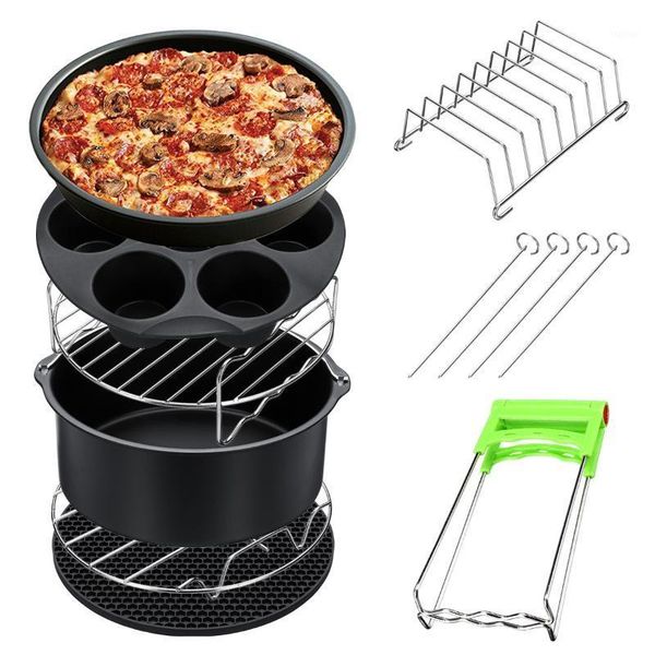 

air fryers fryer accessories 8 inch for gowise cozyna and secura, set of 8, fit all airfryer 3.7 4.2 5.3 5.8qt1