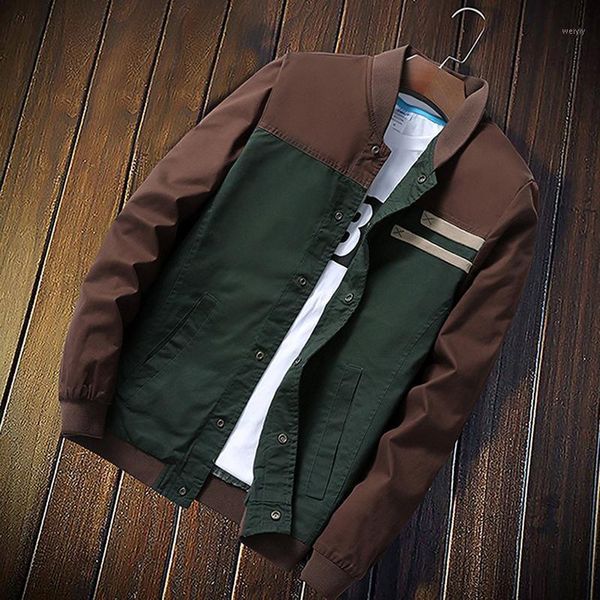 

3xl new men's jackets autumn men's coats fashion slim casual jackets male outerwear baseball uniform1, Black;brown