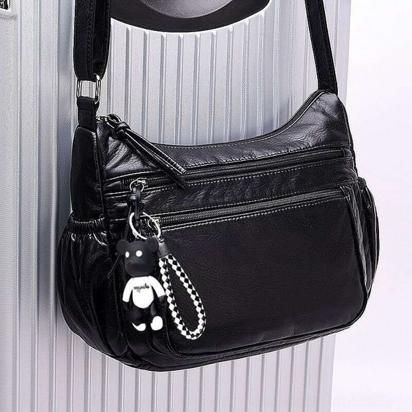 

ahnl9 korean style small business wallet messenger satchel soft wallet walletmiddle-aged mother bag shoulder leather coin purse multi-layer