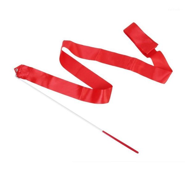 

dance ribbon rhythmic gymnastics streamer rod twirling party chinese year - red.1
