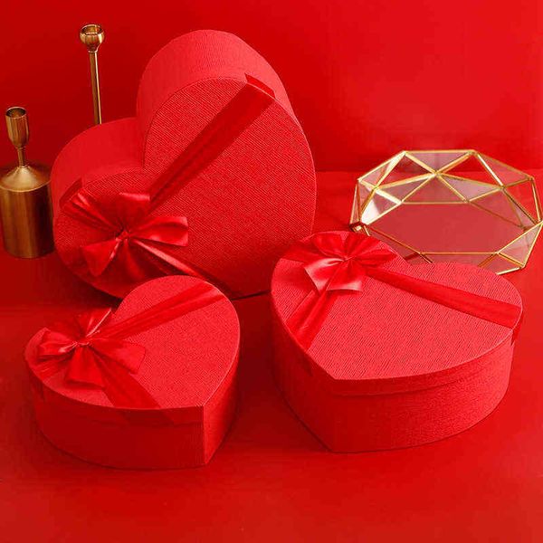 Scatole di caramelle a forma di fiorista a forma di cuore rosso set di scatole di confezionamento per imballaggi regalo per imballaggi di San Valentino