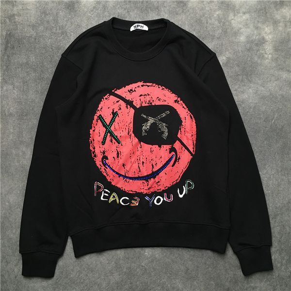 

19th 2021 luxury new high peace up in hoodies cotton sweaters thicken woolen sweater # e01 ge8y, Black