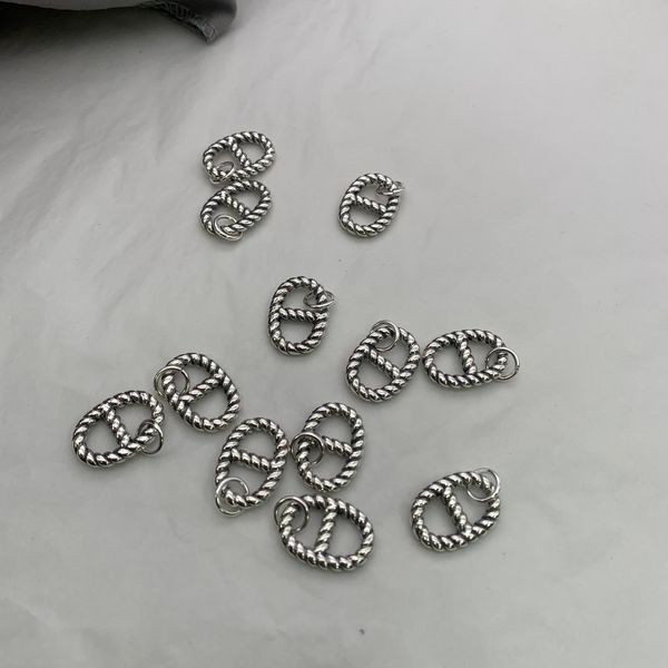 

2020 новый роскошный дизайнер корейской версии простой свинья нос кулон простой и универсальный, Silver