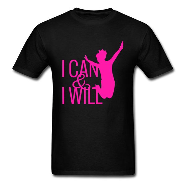 

sport i can i will win o-neck t-shirt father day shirts 2018 new cotton casual shirt pink graphic custom men quality