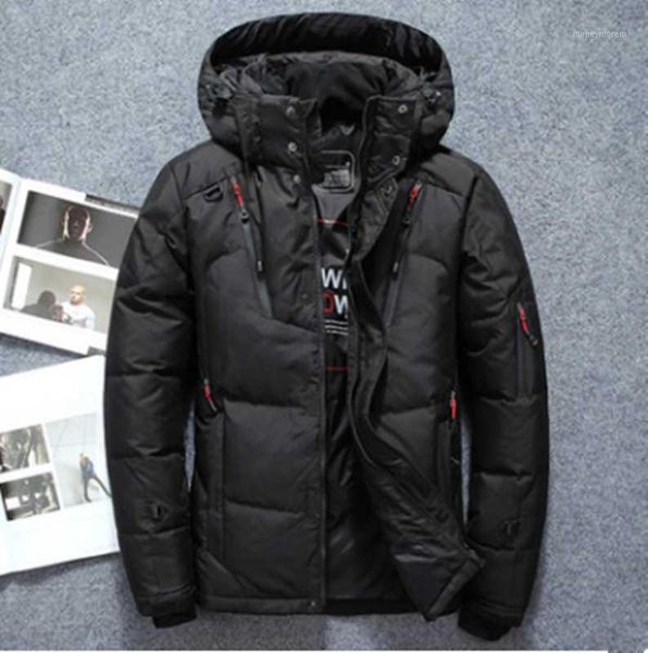 

men's down & parkas 2021 novo men jacket warm thicken solid men's hooded casual male slim zipper pocket coat jackets1, Black