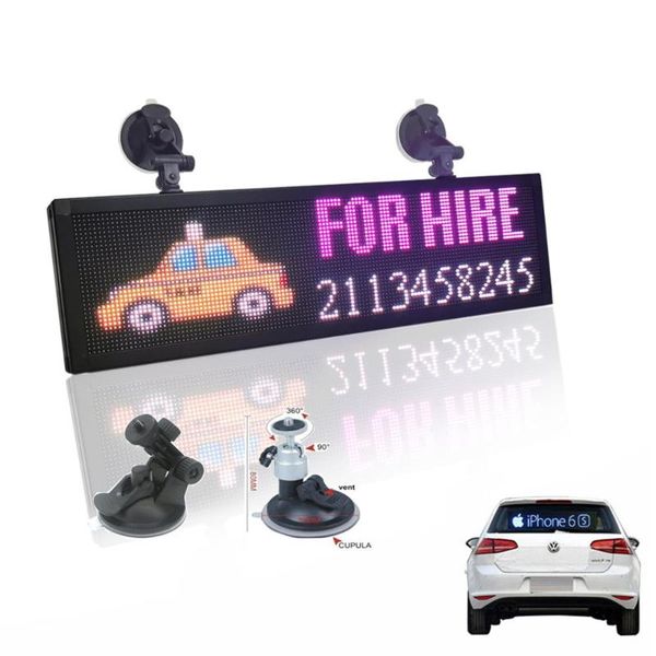 

display 12v car p4mm 32*128 pixels rgb led sign full color programmable scrolling information multi-functio taxi panel