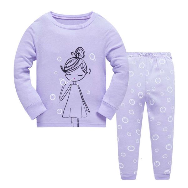 

girls' cloth children's set cartoon home baby cotton dot long sve pajamas autumn and winter e3ppe3pp72r8, Blue;red