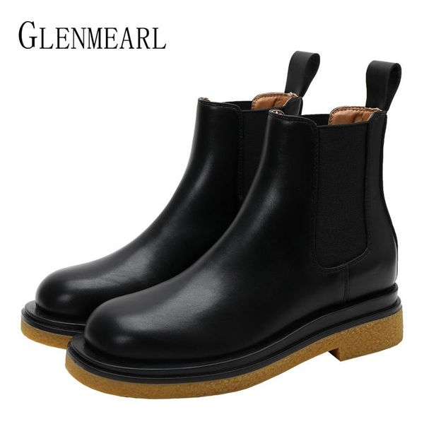 

women winter boots brand female warm shoes platform women boots round toe casual shoes ladies ankle 2020 new arrival de, Black