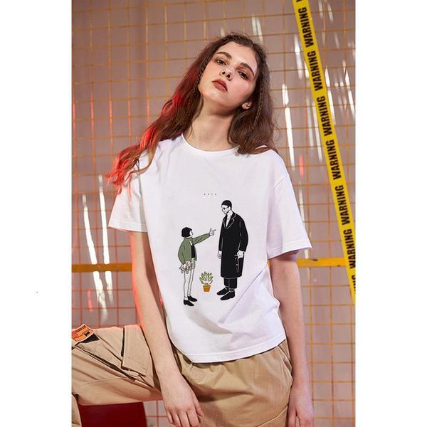 

women t shirt the killer is not too cold leon the professional italian poster casual fashion t-shirt, White