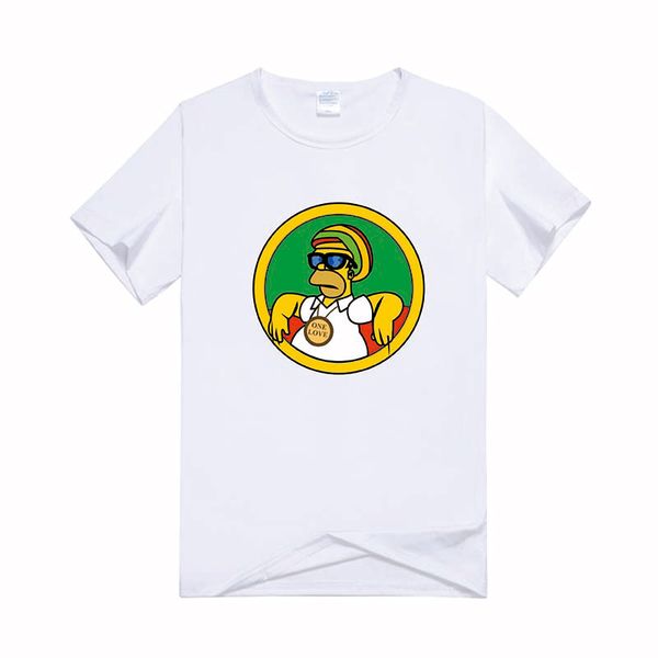 

tshirt мужчины с коротким рукавом повседневная rasta гомер симпсон t рубашки o-шеи сыпучие лето мужчины топы тис boyfriend подарок спорта с