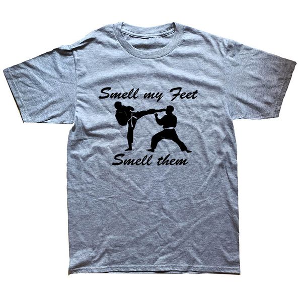 

спорт smell my feet смешной каратэ боевые искусства день отцов смешные футболки summer men t shirt новое прибытие летний стиль