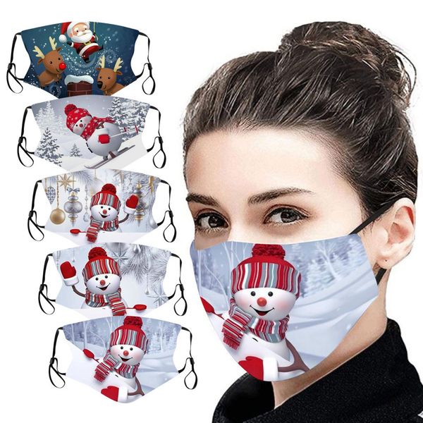 

new mouth creative printing women men christmas breathable windproof party masks protective mascarillas face shield