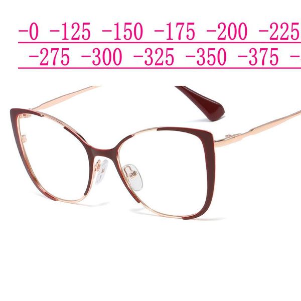 

0.5 -1.0 -1.5 -2.0-2.5 -6.0 vintage blue light blocking myopia glasses women men classic reading glasses diopter eyeglasses nx, Silver
