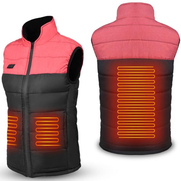 

outdoor t-shirts usb heated vest portable heating warm electric water-resistant for men women plus size 3xl, Gray;blue