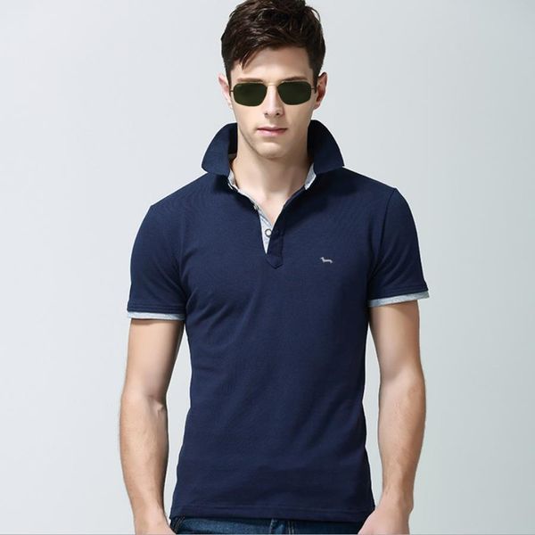 

new brand men polos shirt embroidery slim fit fashion shirts harmont blaine shirts, White;black