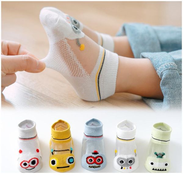 

5 pairs 3-12 years old children's socks all genders mesh cotton class a boys kids socks ks-2 socks f qylpbc, Pink;yellow
