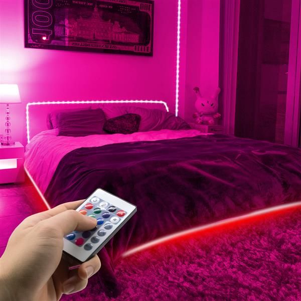 

2v-5050 rgb wifi remote control 10 meters 24 keys 300 lights (40w) light strip dual disk