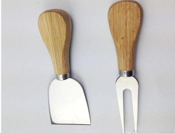 

4pcs/set cheese useful tools set oak handle knife fork shovel kit graters for cutting baking chess bbyjtz garden2010